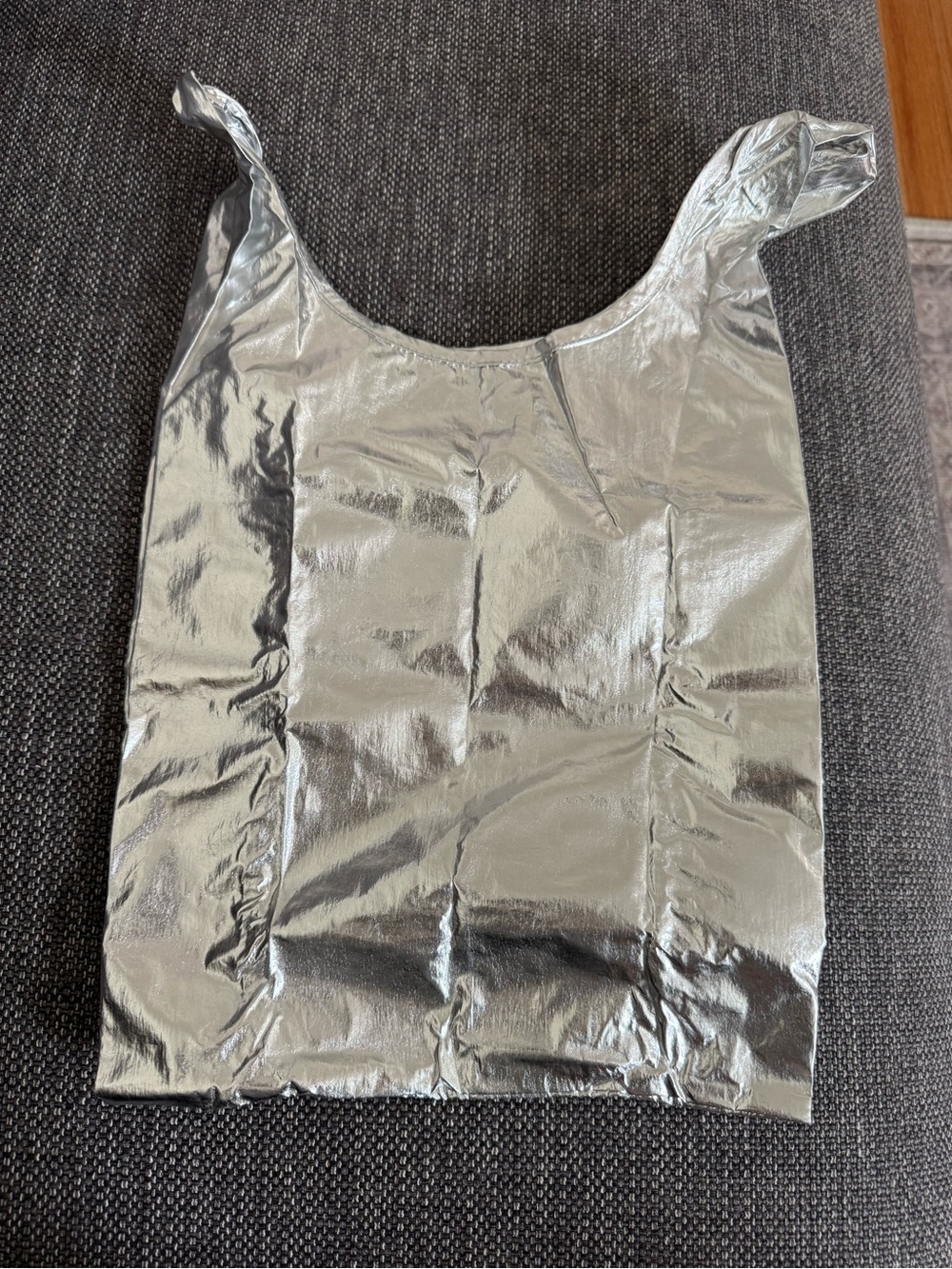 Metallic Silver Baby Baggu Reusable